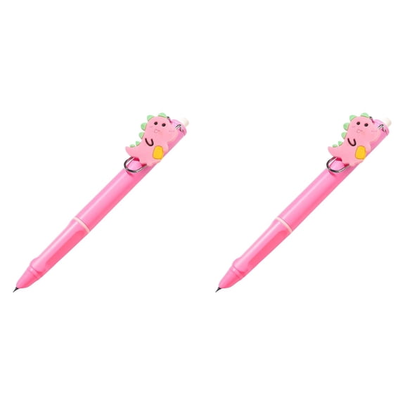2 Pack Retractable Fountain Pen Extra Fine Nib 0.38mm, Refillable Ink Pen with Pen Holder, Smooth Writing Calligraphy Pen - Pink Lavender