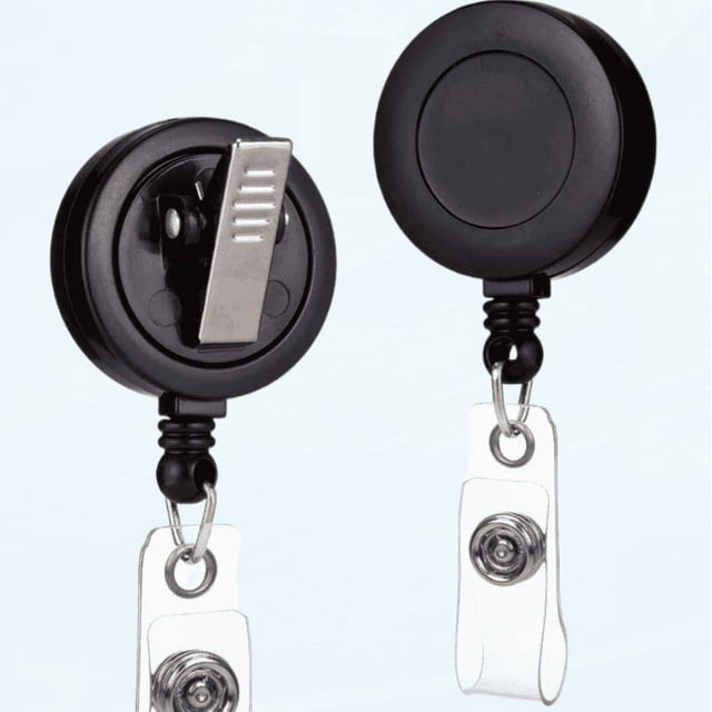  2 Pack Retractable ID Name Badge Holder Reels with Swivel Alligator