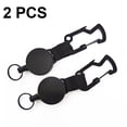 thumbnail image 1 of 2 Pack Retractable Key Chain with Multitool Carabiner Belt Clip and Key Ring for Key Holder High Elasticity of Steel Wire Rope, 1 of 10