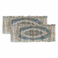 thumbnail image 1 of 2 Pack Retro Art Valance for Window Brown Blue National Art Bohemia Style Abstract Kitchen Valance Rod Pocket Short Curtain Topper Decorative Window Treatment for Living Room Bedroom 60"x18", 1 of 8