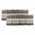 thumbnail image 1 of 2 Pack Retro Dark Grey Stripes Valance for Window Peeling Paint Effect Texture Kitchen Valance Rod Pocket Short Curtain Topper Decorative Window Treatment for Living Room Bedroom 54"x18", 1 of 8