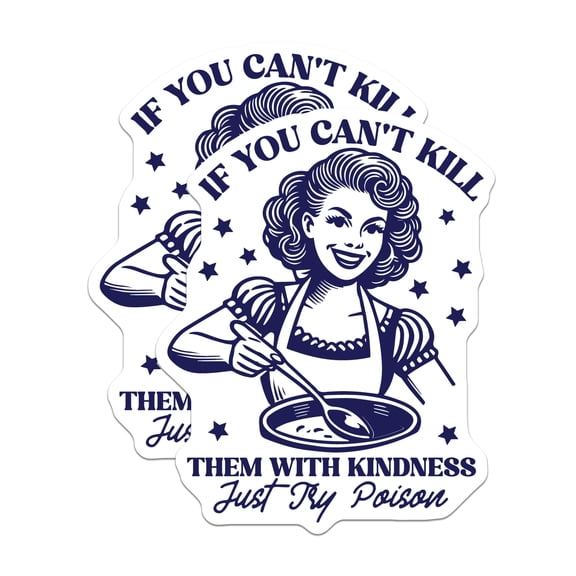 (2 Pack) Retro Housewife Magnets - Funny Kitchen Decor - Sarcastic Magnet - 5" On Longest Side - Premium Magnet - for Cars, Refrigerators, Toolboxes, Lockers - Made in USA - MAG15940