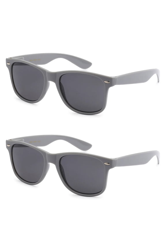 2 Pack Retro Grey HOTT Fashion Sunglasses