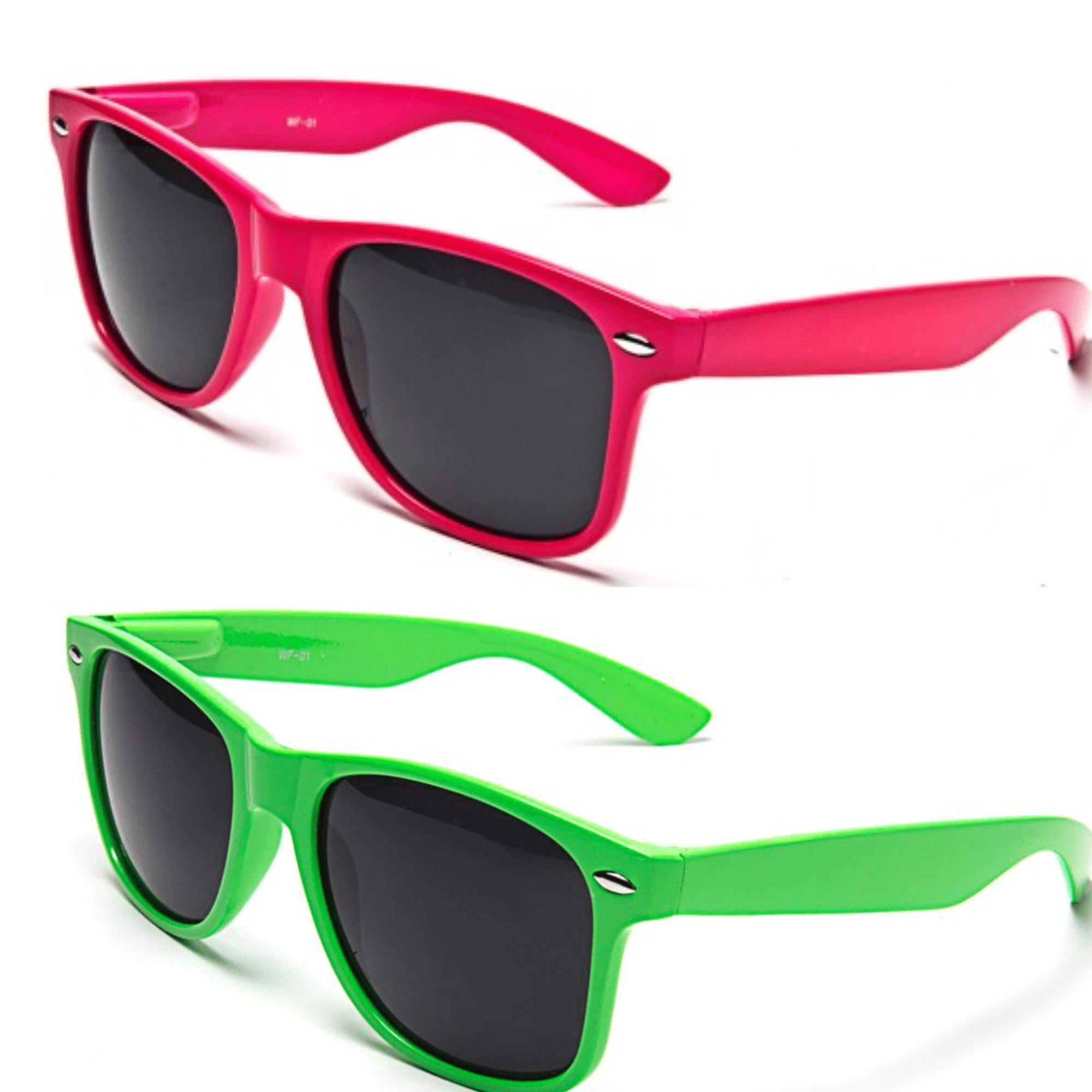 2 Pack Retro Rewind Deal Retro 80s Style Sunglasses 1 Green pair and 1 Pink pair FREE SHIPPING Walmart