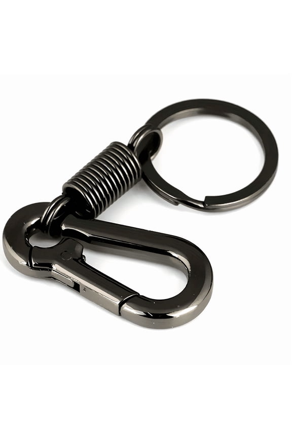 2 Pack Retro Style Simple Strong Carabiner Shape Keychain Key Chain Ring Keyring Keyfob Key Holder