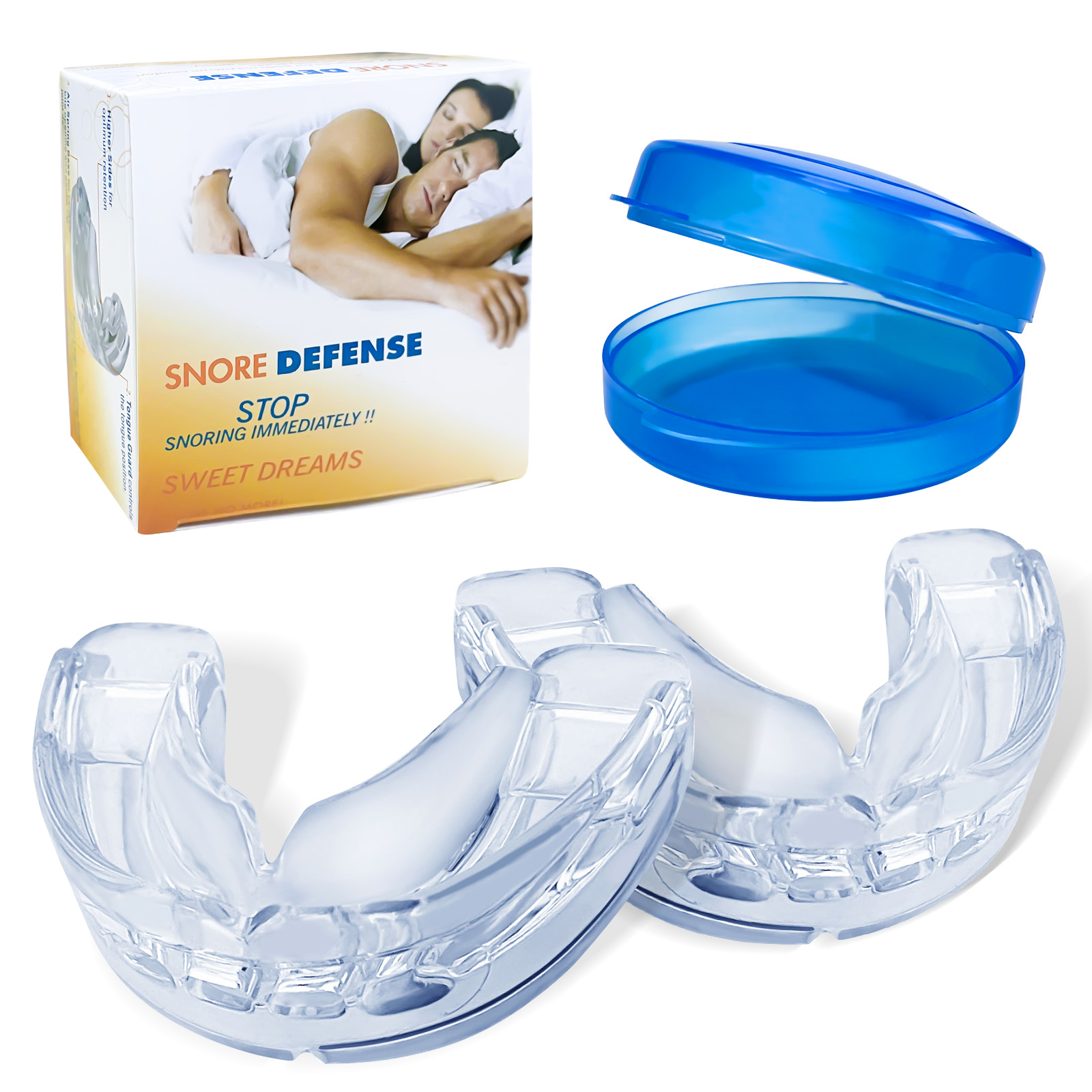 2 Pack Reusable Anti Snoring Devices, Effective Anti Snoring Mouth Guard for Men and Women