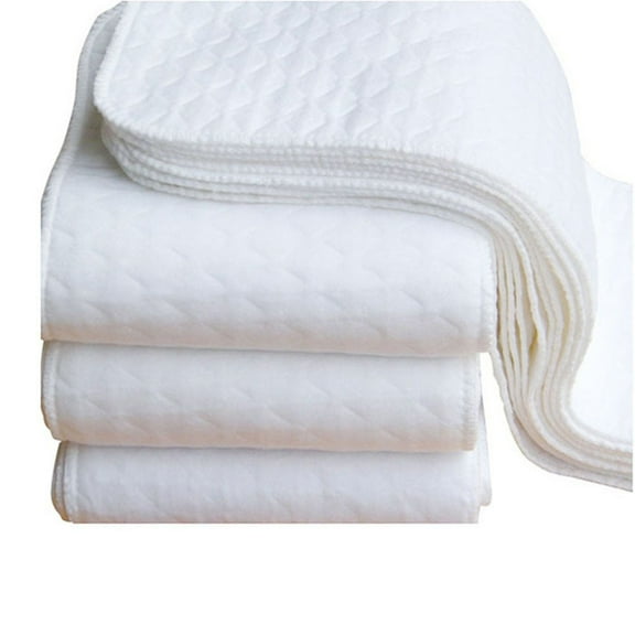 2 Pack Reusable Cloth Diapers for Babies, Soft Organic Cotton Washable Nappy with Adjustable Snaps, Eco-Friendly Infant Diaper