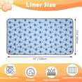 thumbnail image 1 of 2 Pack Reusable Guinea  Cage Liners, 47" x 24" Washable Pee Pads,  Absorbent Waterproof Anti Slip Mat for Rabbit Hamster Small Animals - Blue, 1 of 6