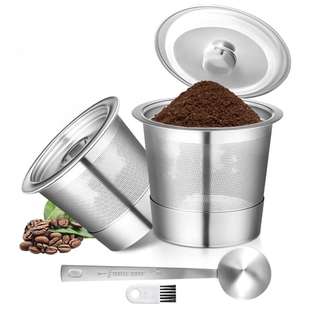 Reusable K Cups for Keurig 1.0, Stainless Steel Coffee Pods (2 Pack)