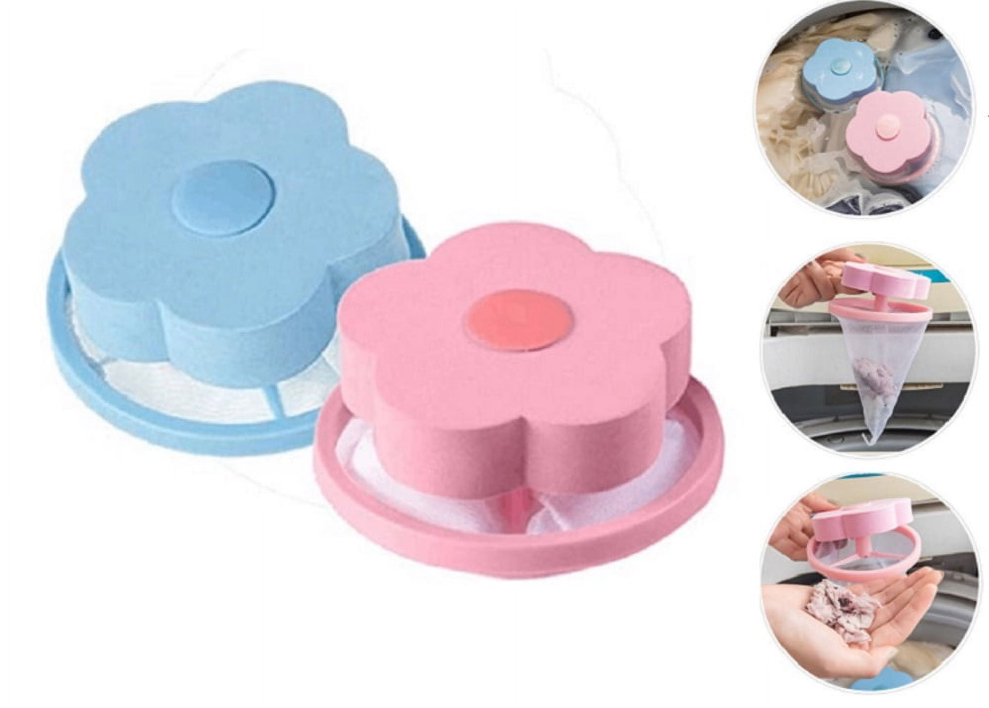 2-Pack Reusable Laundry Lint Catcher & Pet Hair Remover Floating Mesh Filter Bag for Washing Machines & Household Lint Trap Net Pouch TIKA