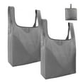 thumbnail image 1 of 2 Pack Reusable Shopping Bags Foldable Large Grocery Bags with Attach Pocket Reusable Tote Bags Machine Washable for Kitchen Shopping, 1 of 6