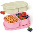 2 Pack Reusable Silicone Snack Containers with Lids, Meal Prep ...