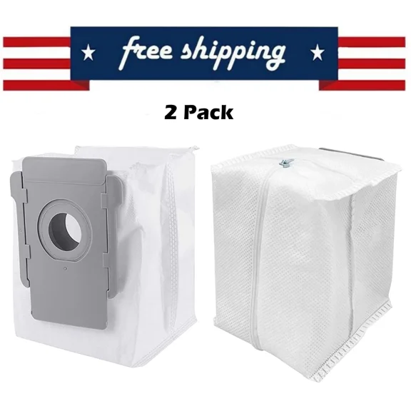 2 Pack Reusable Zipper Dust Bags For Irobot Roomba Vacuum I3 I4 I4+ I6 I7 I7+ S9