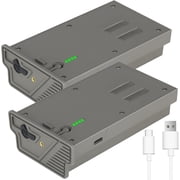 2 Pack Lithium Battery Pack Compatible with Tactacam Reveal Hunting Camera Ultra, X, X Pro, Pro 3.0, X Gen 2.0 3.0, XB, SK, Upgraded Solar Panel Compatibility, LED Battery Meter