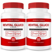 2 Pack Revital Gluco   Original Formula with a Clean Blend to Support Healthy Circulation, Natural Energy & Balanced Levels | Just 2 Easy-to-Swallow Pills Daily 120 Capsules