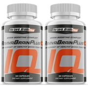 2 Pack Reviva Brain Plus IQ Rejuva - Dietary Supplement for Focus, Memory, Clarity, Energy - Advanced Cognitive Support Formula for Maximum Strength - 120 Capsules