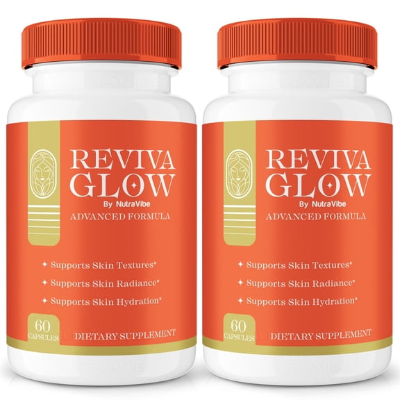 (2 Pack) Reviva Glow Capsules, RevivaGlow To Support Naturally Healthy and Glowing Skin, Extra Strong Supplement to Support Hydration, Revive Glow Reviews (120 Capsules)