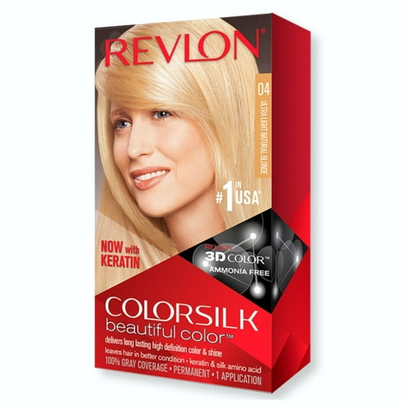 2 Pack - Revlon ColorSilk Beautiful Permanent Color, [04] Ultra Light Natural Blonde 1 ea