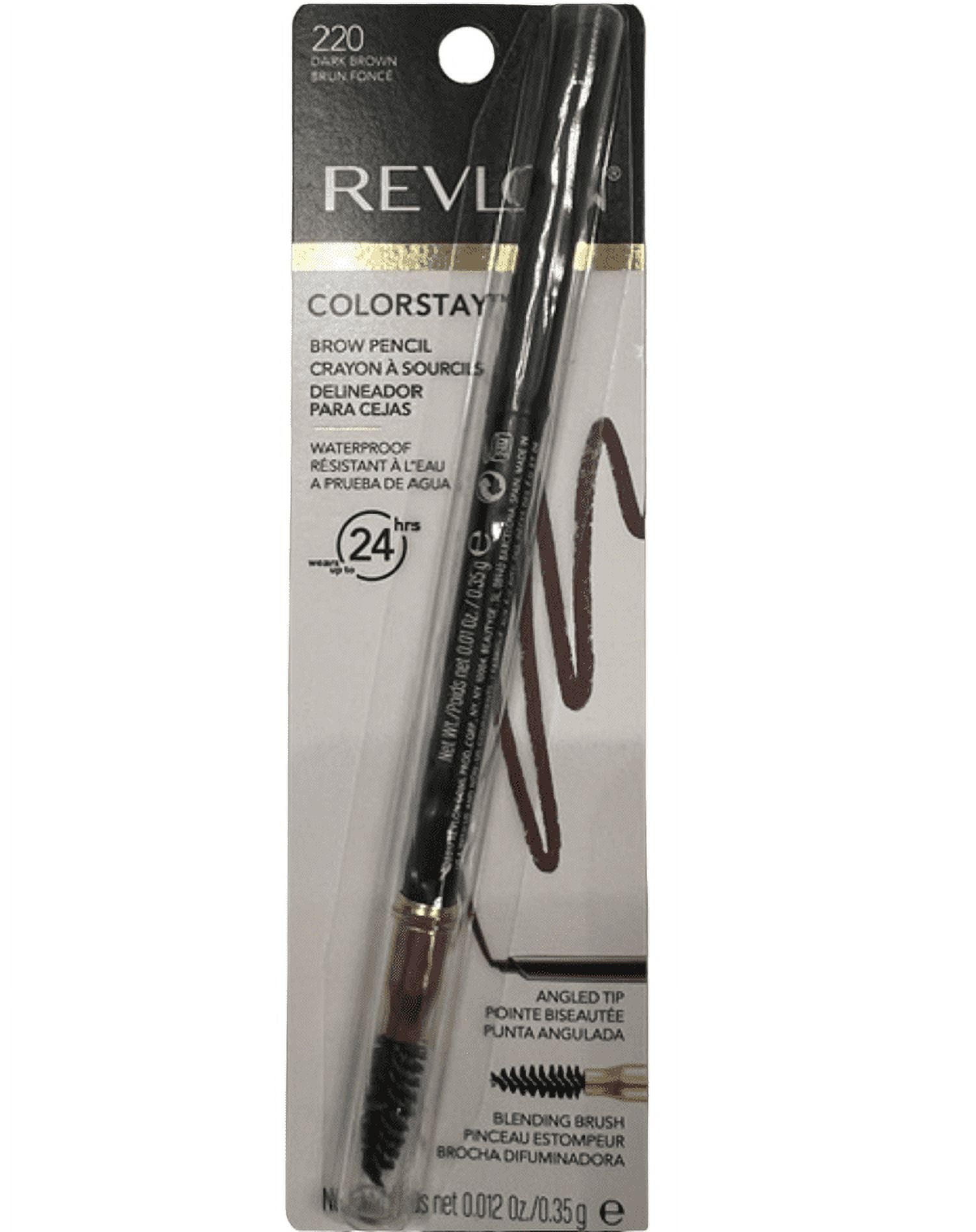 2 Pack - Revlon ColorStay Brow Pencil, Dark Brown 1 ea