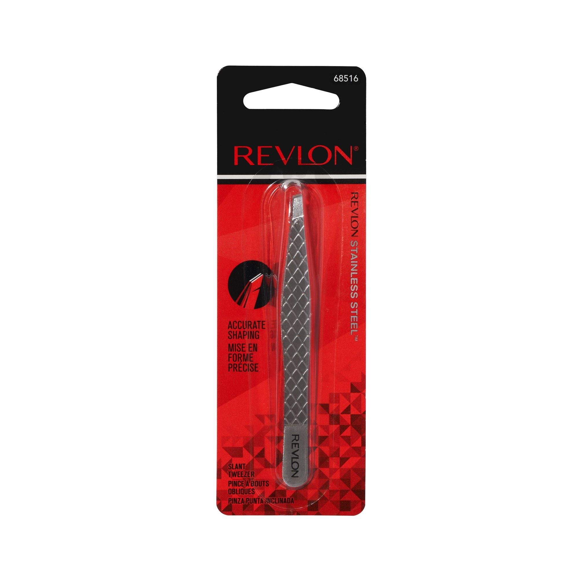 2 Pack - Revlon Ultimate Slant Tip Tweezer - Each Packaging may vary