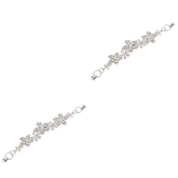 YSNOOWE Ysnoowe Phone Case Chain Silver Rhinestone Drop Resistance Accessory 2Pcs