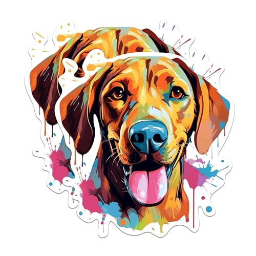 (2 Pack) Rhodesian Ridgeback Dog Breed Magnets - 5 Inches On Longest Side - Choose from Over 100 Dog Breeds - for Cars, Refrigerators, Toolboxes - Made in USA - MAG1933