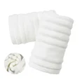 thumbnail image 1 of 2 Pack Ribbed Striped Hand Towels - Hotel & Spa Cotton Face Towels Quick Drying, 1 of 6