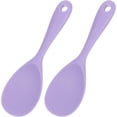 thumbnail image 1 of 2 Pack Rice Paddle, Silicone Rice Spoon Non Stick Rice Spatula Heat Resistant Rice Cooker Spoon, Purple, 1 of 2