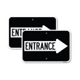 thumbnail image 1 of (2 Pack) Right Arrow Entrance | 18" X 24" Heavy-Gauge Aluminum Sign | Rust Free Aluminum, Weather Resistant, Waterproof, Fade Resistant, 2 Pre-drilled Holes, 1 of 4