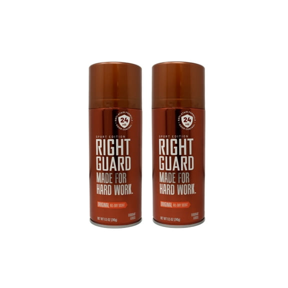 Right Guard Sport Deodorant, Aerosol, Original 8.5 oz (Pack of 2)