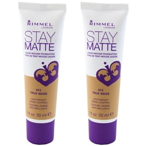 (2 Pack) Rimmel Stay Matte Liquid Mousse Foundation - 203 True Beige