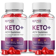 2 Pack Ripped Results Keto ACV Gummies, RippedResults + Apple Cider Vinegar, Maximum Strength Supplement for Men and Women