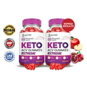 2 Pack Ripped Results Keto Extreme ACV Gummies 2000mg Dietary Supplement 120 Gummys