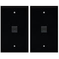 thumbnail image 1 of (2 Pack) RiteAV 1 Port Cat5e Rj45 Ethernet Wall Plate Black, 1 of 1