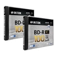 thumbnail image 1 of 2 Pack Ritek BD-R XL BDXL 100GB Archival Grade Triple Layers 4X White Inkjet Hub Printable Blank Disc w/Standard Jewel Case, 1 of 4
