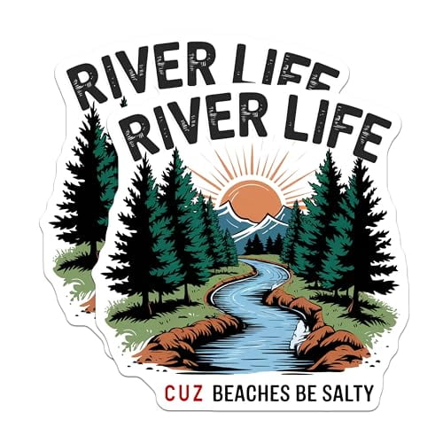 (2 Pack) River Life Magnets Magnets - 5" On Longest Side - Made in USA - Sticks to Refrigerators & Metal Surfaces - MAG9179