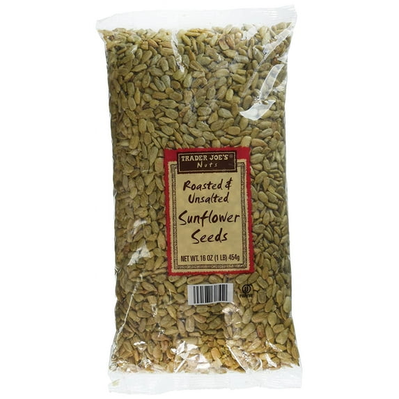 2 Pack Roasted & Unsalted Sunflower Seeds 16 oz NET WT