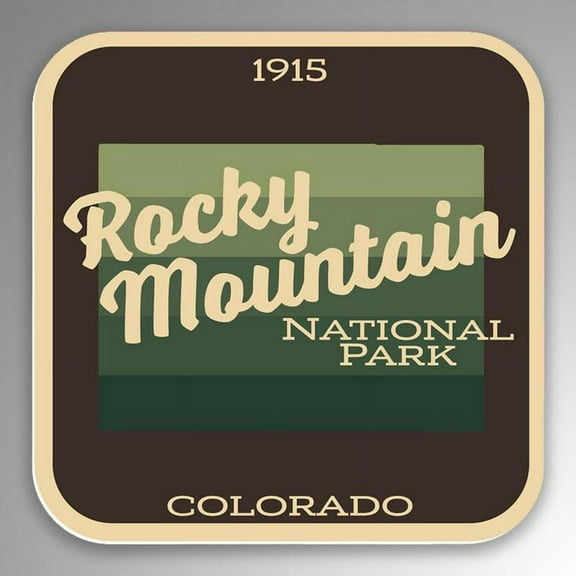 2-Pack Rocky Mountain National Park Decal Sticker | 4-Inches By 4-Inches | Vinyl Sticker | UV Protective Laminate | PD1018