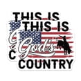 thumbnail image 1 of (2 Pack) Rodeo Magnets - American Flag Design - This is God's Country - 5" On Longest Side - Premium Magnet - for Cars, Refrigerators, Toolboxes, Lockers - Made in USA - MAG16019, 1 of 7
