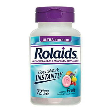 "2 Pack - Rolaids Ultra Strength Tablets, Fruit 72 Each"