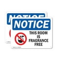 thumbnail image 1 of (2 Pack) This Room Is Fragrance Free OSHA Notice Sign 24 Inch X 18 Inch Plastic Sign, Weather Resistant, UV Protected for Workplace, Business, and Construction Site, Made in the USA, 1 of 8