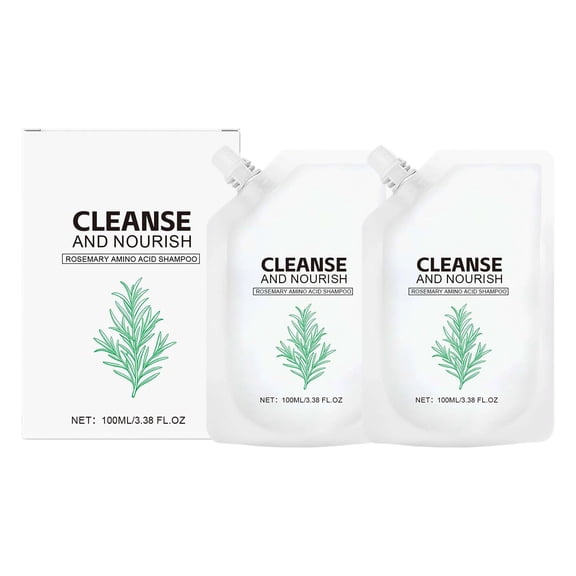 2 Pack Rosemary Amino Acid Shampoo, Hair Care for Thinning Hair, Scalp Nourishing & Hair Strengthening, Natural Formula Hair Care Set for Women & Men