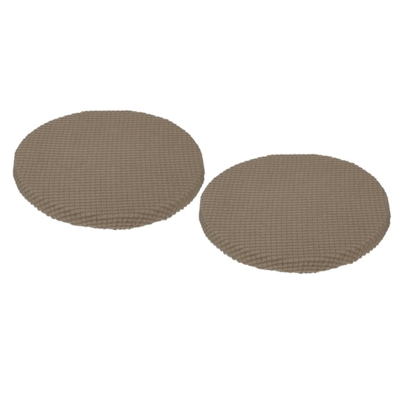 2 Pack Round Bar Stool Covers Dia.11"-16", Non-slip Round Seat Cushions for Chairs Stool Slipcovers Coffee