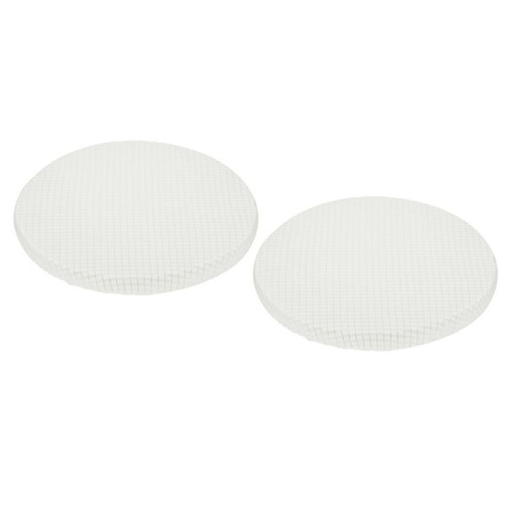 2 Pack Round Bar Stool Covers Dia.11"-16", Non-slip Round Seat Cushions for Chairs Stool Slipcovers White