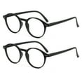 thumbnail image 1 of 2 Pack Round Blue Light Blocking Reading Glasses Resin Computer Anti-Radiation Presbyopic Glasses, 1 of 5