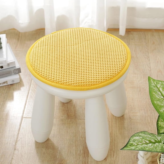 2 Pack Round Chair Cushions for Kitchen Dining Room Stool Chair Pads Anti Slip Seat Cushions with Ties for Bistro Bar High Stool Chairs