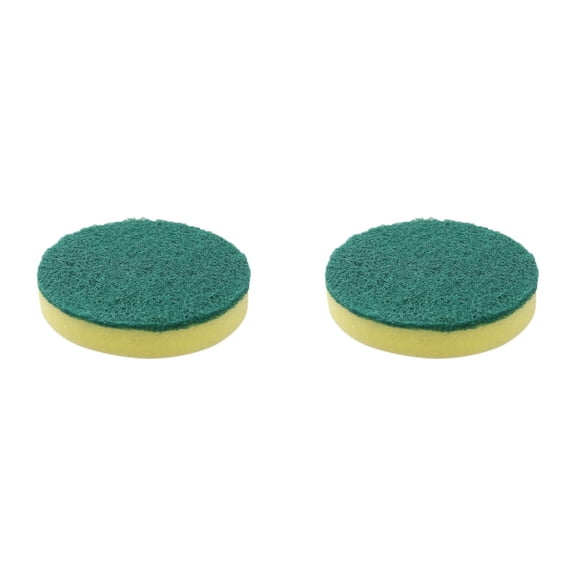 2-Pack Round Double-Sided Coarse Fiber Scrub Sponge, Heavy-Duty Non-Scratch Scouring Pad for Tough Grease, Burnt-On Food & Dishwashing, Versatile Kitchen Cleaning Tool for Pots, Pan, Grill, By Harlik