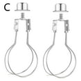 thumbnail image 1 of 2 Pack Round Lamp Shade Light Bulb Clip Adapter ALUCSET Holder Clips G7E5, 1 of 1