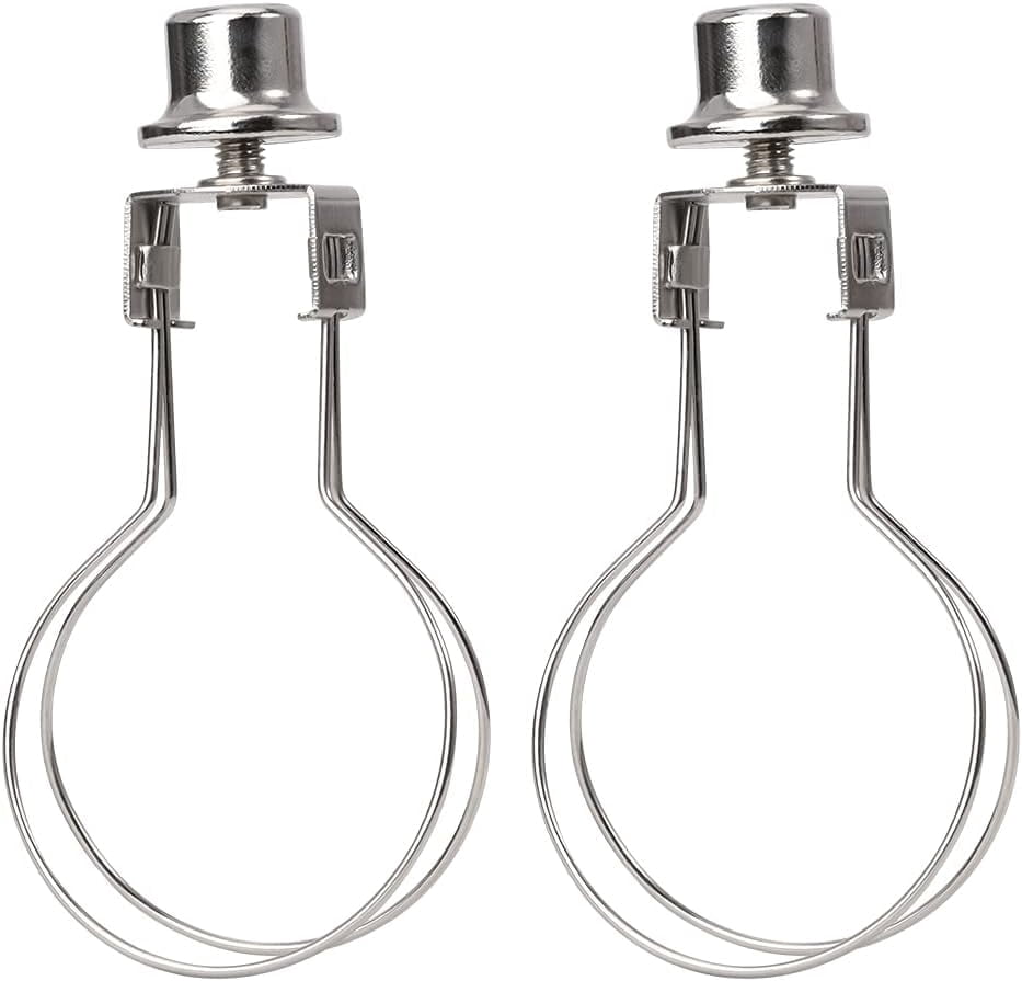 2 Pack Round Lamp Shade Light Bulb Clip Adapter, Lampshade Holder Clip ...